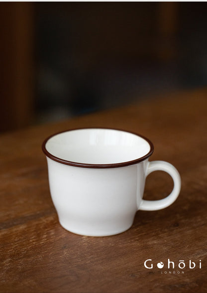 Gohobi Japanese Minoya Retro Ceramic Mug Coffee Cup [Made in Japan]