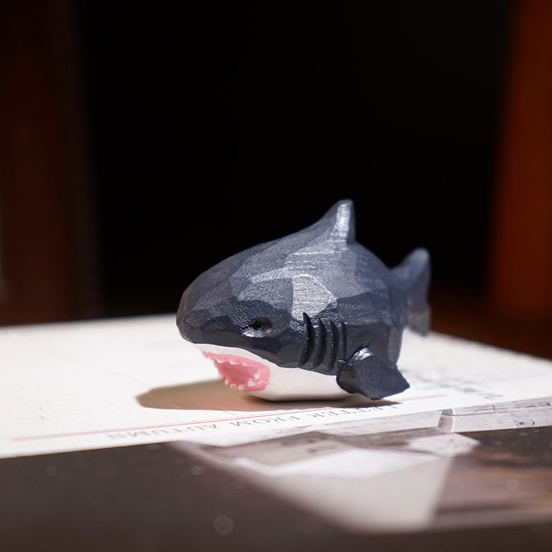 Gohobi Handcrafted Wooden Shark Ornament