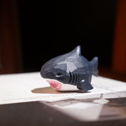 Gohobi Handcrafted Wooden Shark Ornament