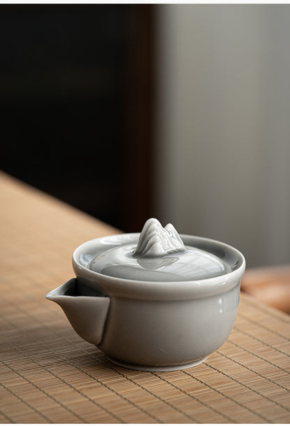 Gohobi Japanese Style Ice Grey Gaiwan Tea Set 004
