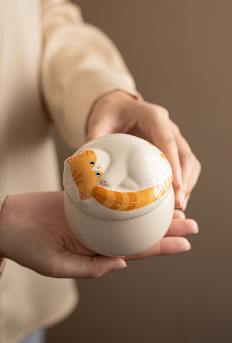 Gohobi Cat Ceramic Tea Canister