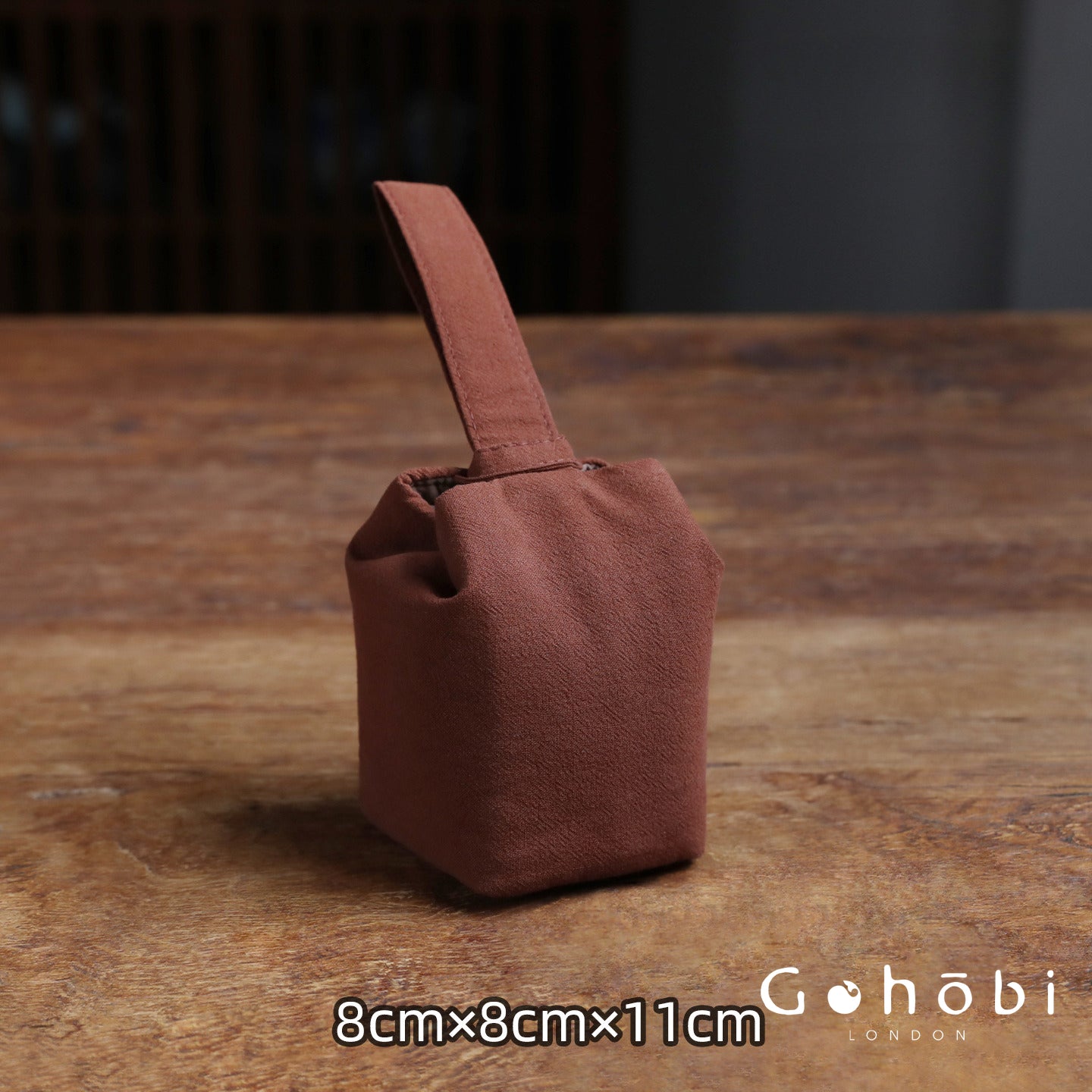 Gohobi Classic Travel Teaware Bag – Plain Cotton Tea Set Storage & Outdoor Carry Case