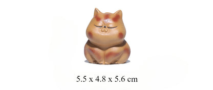 Gohobi Lucky Cat Ornament Yixing Clay Tea Pet