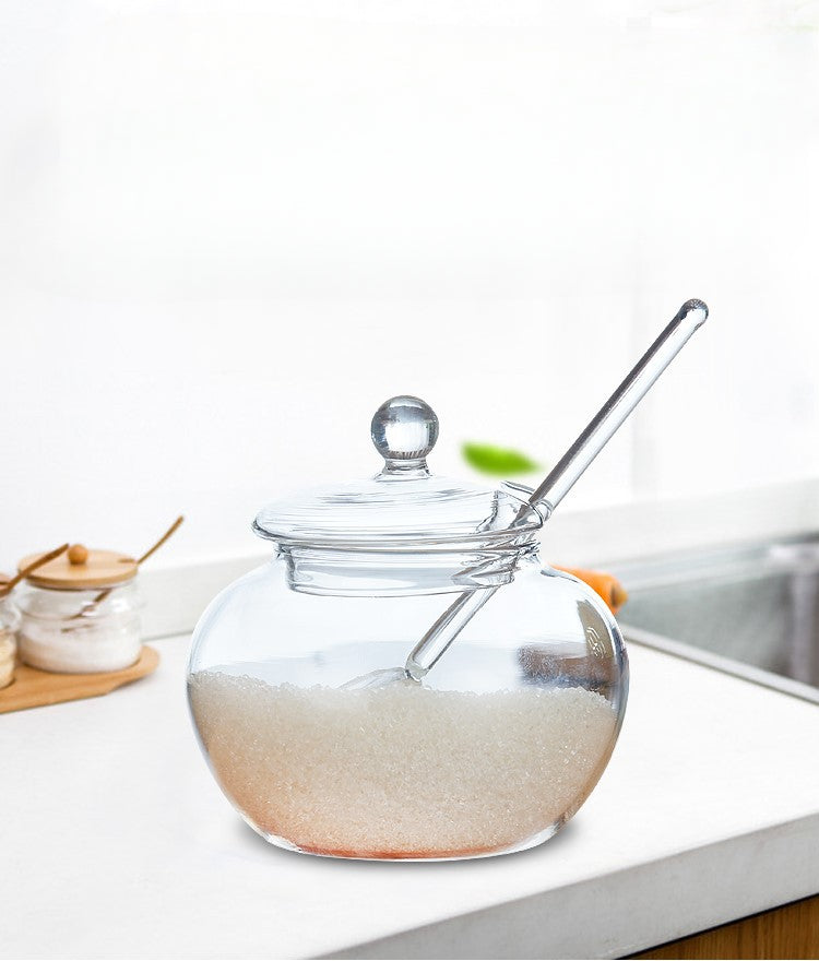 Gohobi Glass Storage Jar with Spoon