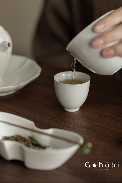 Gohobi Wood Ash Glaze Teacup – Plain Ceramic Small Gongfu Tea Cup