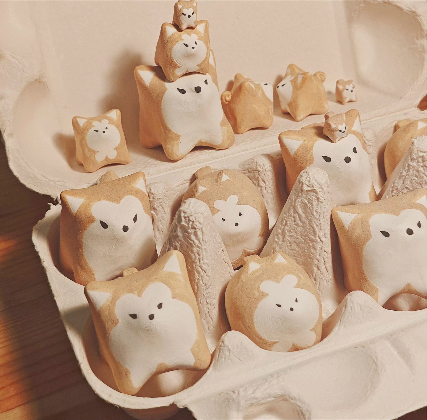 Gohobi x Little Diary Handmade Ceramic Akita Shiba Inu Dog