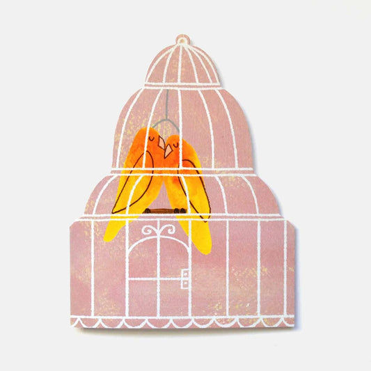 Mortlake Papers Lovebirds Card | Anniversary Card | Valentine's Day Card [Made in the UK]