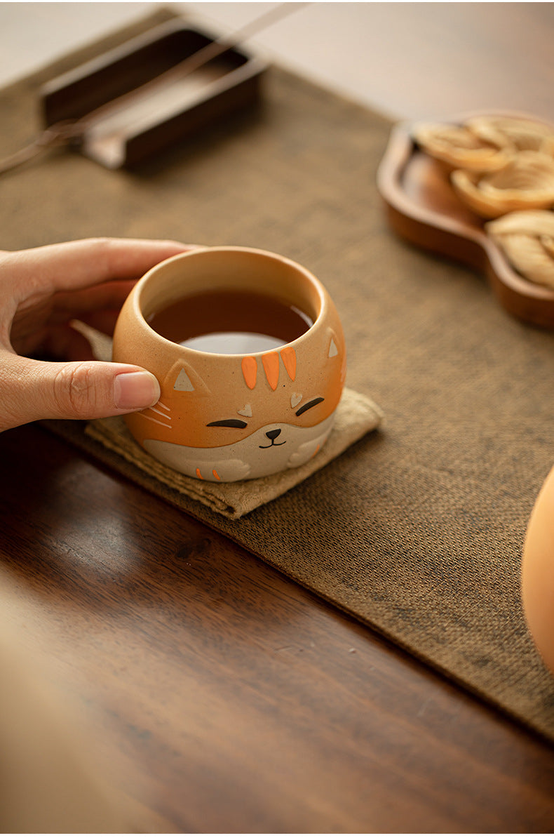 Gohobi Hand-painted Cat Master Tea Cup Coffee Mug