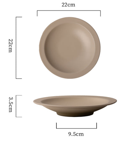 Gohobi Painted Gold Small-Foot Flat-Edge Plate