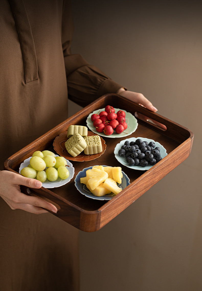 Gohobi Traditional Japanese Glazed Fruit Nuts Small Plate - Lotus 013