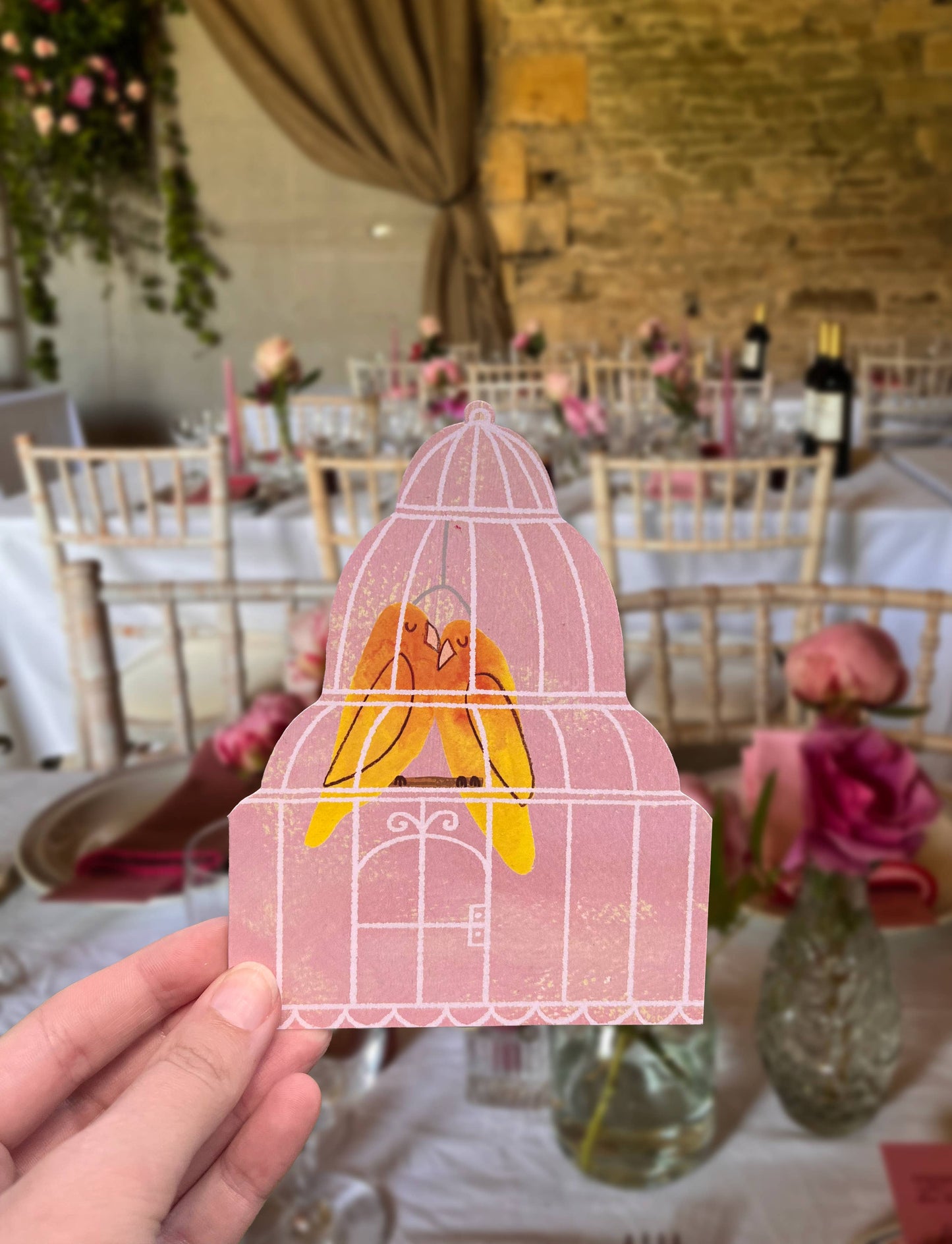 Mortlake Papers Lovebirds Card | Anniversary Card | Valentine's Day Card [Made in the UK]