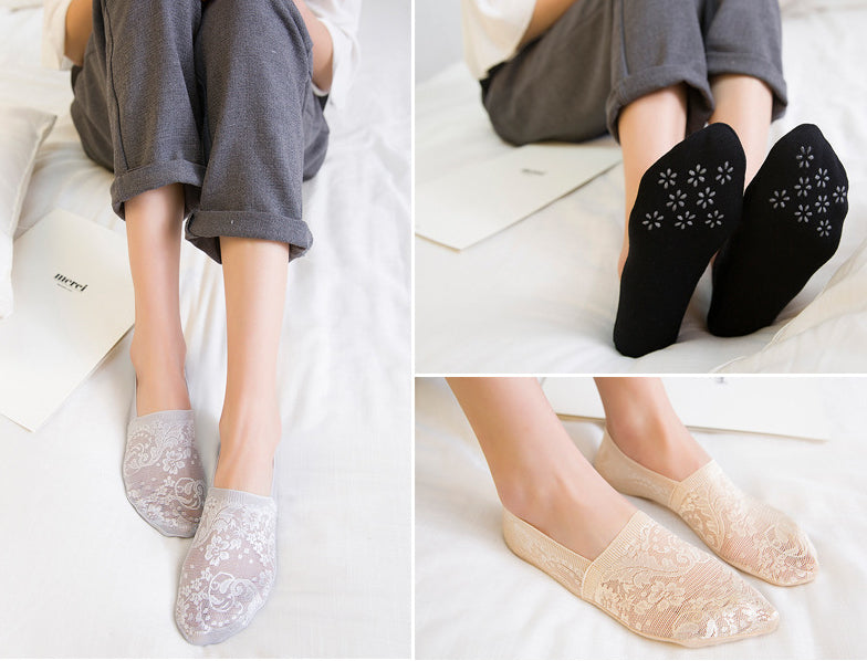 Spring/Summer Women's Lace Trainer Socks