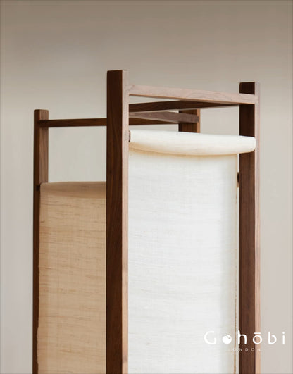 Gohobi Solid Wood Screen Coat Rack – Red Oak or Black Walnut Folding Hanger with Three or Four Panel Options | FSC Certified Furniture