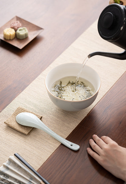 Gohobi Japanese Style Ice Grey and Green Bowl