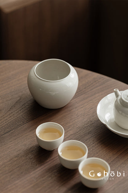 Gohobi Plant Ash Ceramic Wastewater Bowl – Dry Brew Tea Water Storage Tank