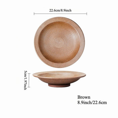 Gohobi Japanese Kiln-Change Ceramic Dining Plate