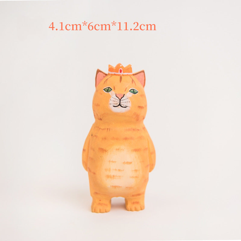 Gohobi Handcrafted Wooden Large Cat Ornament