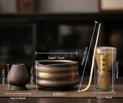 Gohobi Classic Ceramic Bowl Matcha Set