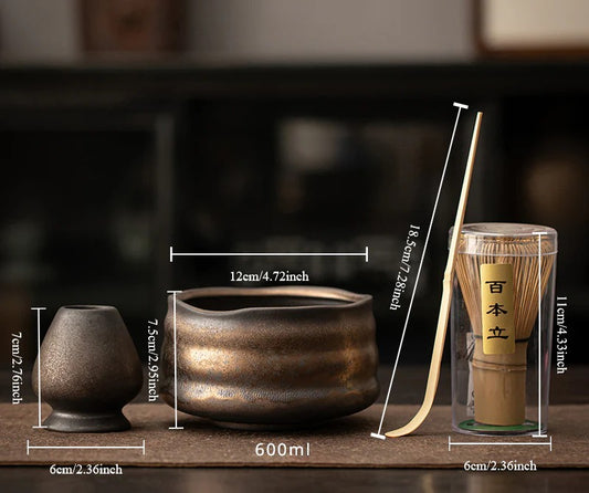 Gohobi Classic Ceramic Bowl Matcha Set