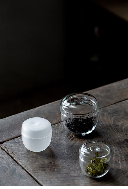 Gohobi Japanese-Style Mini Glass Tea Storage Jar