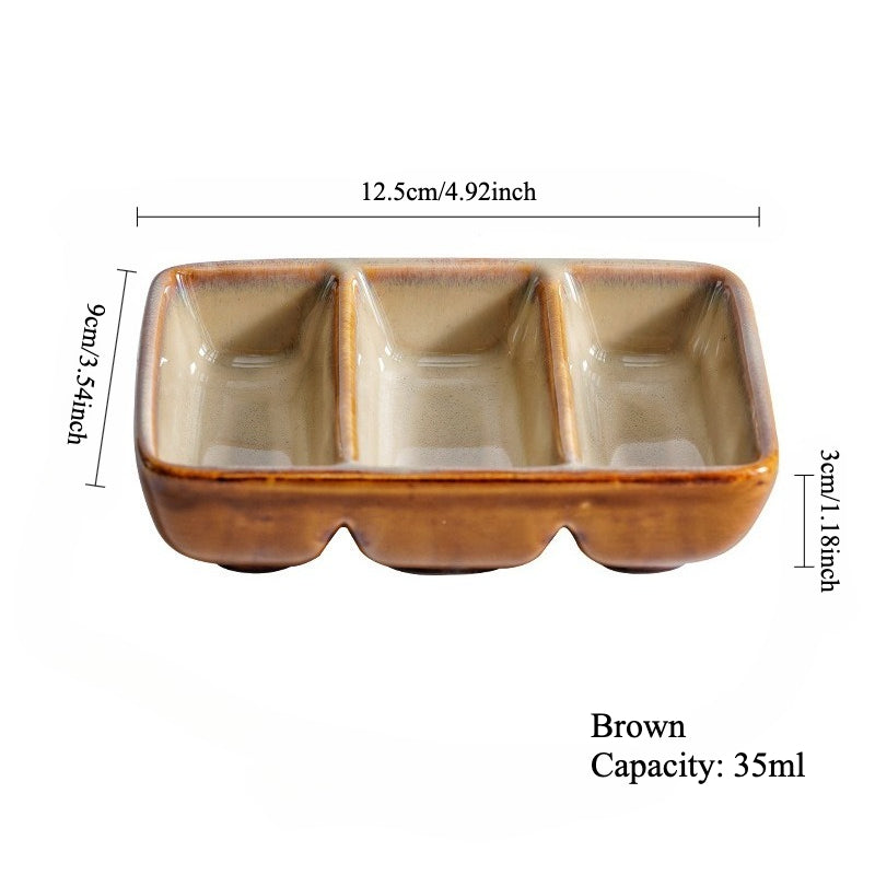 Gohobi Retro Creative Three-Compartment Plate