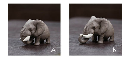 Gohobi Yixing Purple Clay Elephant Tea Pet – Handmade Lucky Tea Table Ornament
