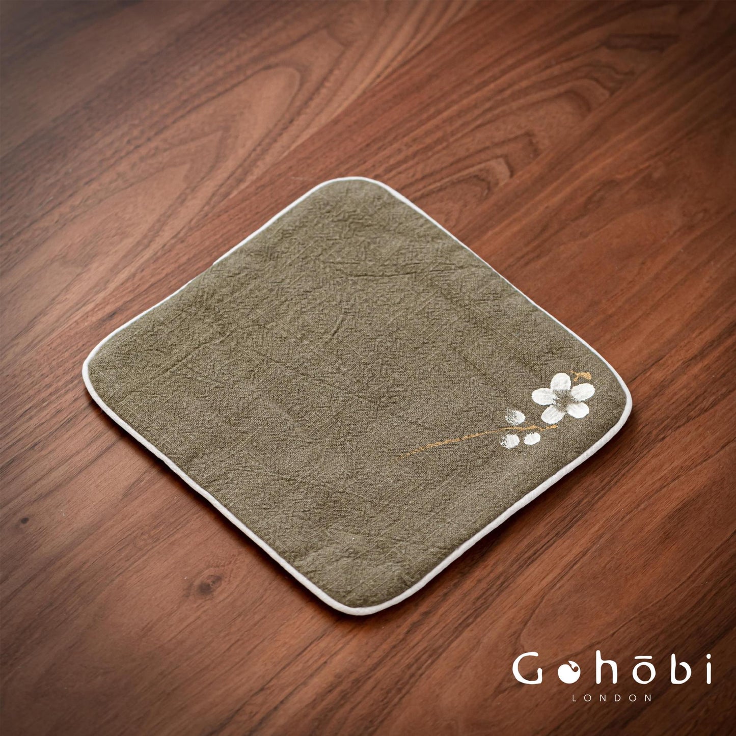 Gohobi Handmade Cotton Linen Tea Towel – Japanese Style Absorbent Zen Tea Cloth