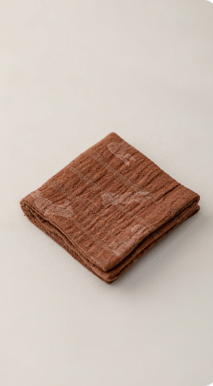 Torchon Gongfu en coton et lin teint à la main Gohobi