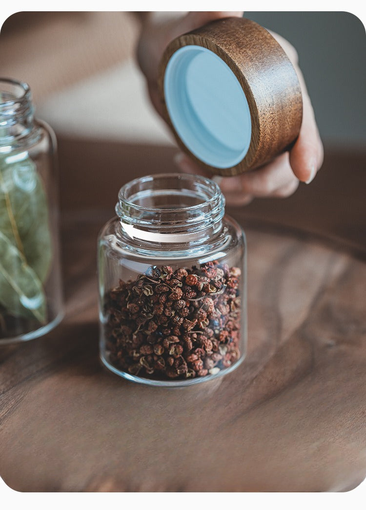Gohobi Wooden Lid Sealed Container Storage
