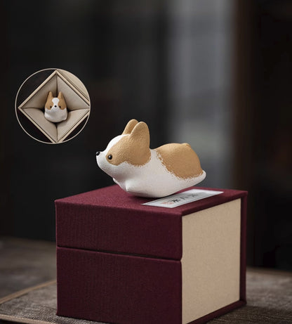 Gohobi Ceramic Handmade Purple Sand Yixing Tea Pet Ornaments