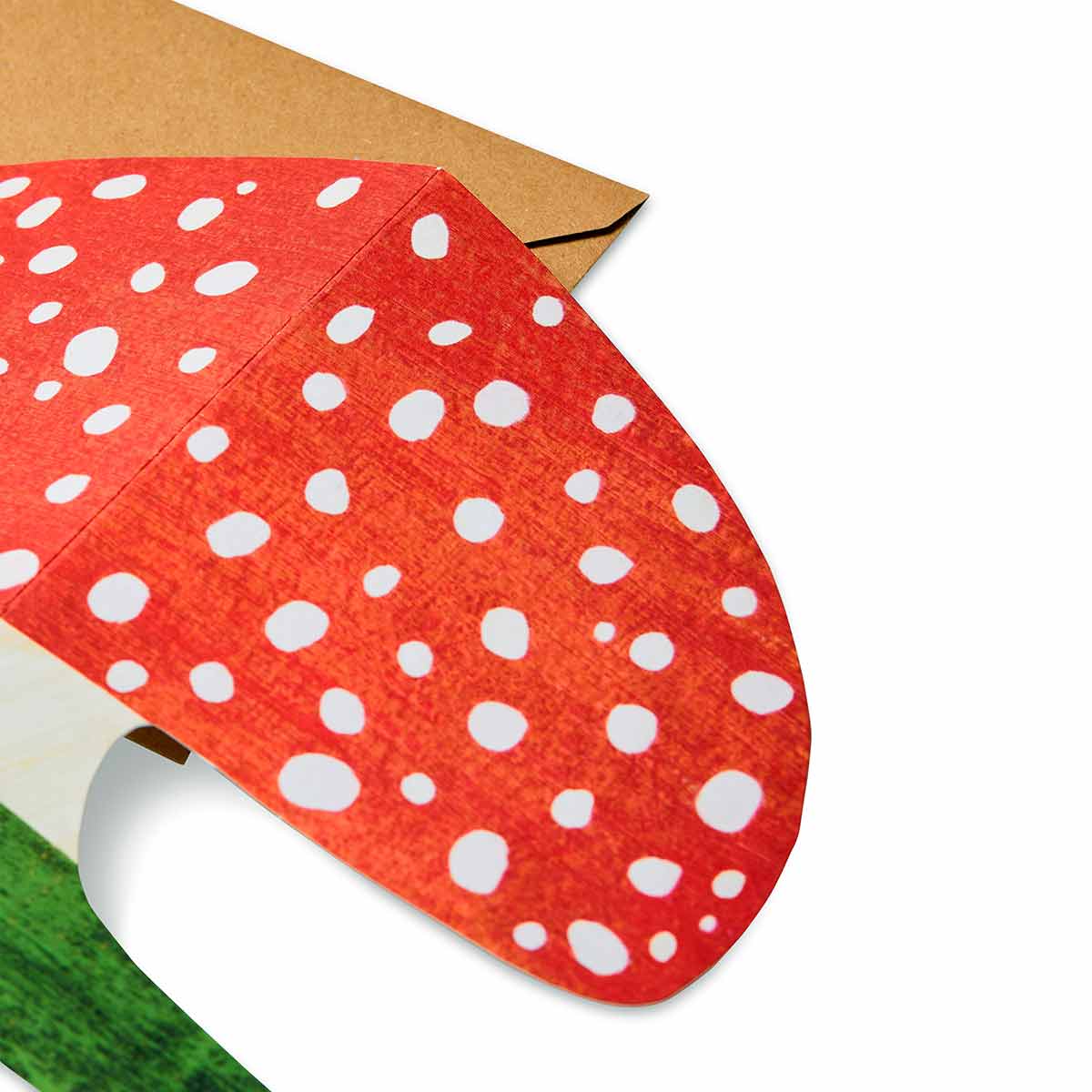 Mortlake Papers Red Mushroom Shaped Greeting Card [Made in the UK]