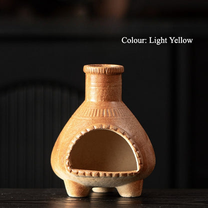 Gohobi Vintage Ridge Ceramic Aromatherapy Fireplace Burner