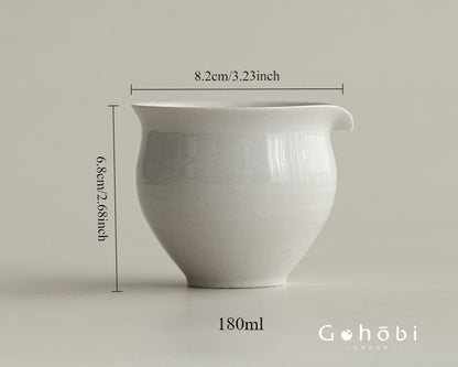 Gohobi Wood Ash Glaze Fair Cup – Handmade Ceramic Gongfu Tea Pitcher