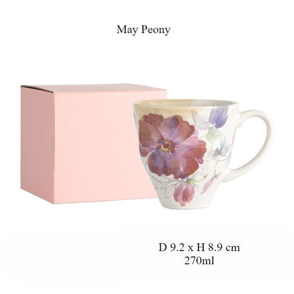 [Made In Japan] Gohobi Japanese Flowers Mug Coffee Cup