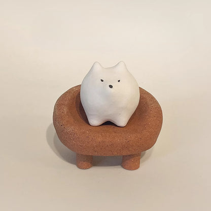 Gohobi x Little Diary Handmade Ceramic Samoyed Dog