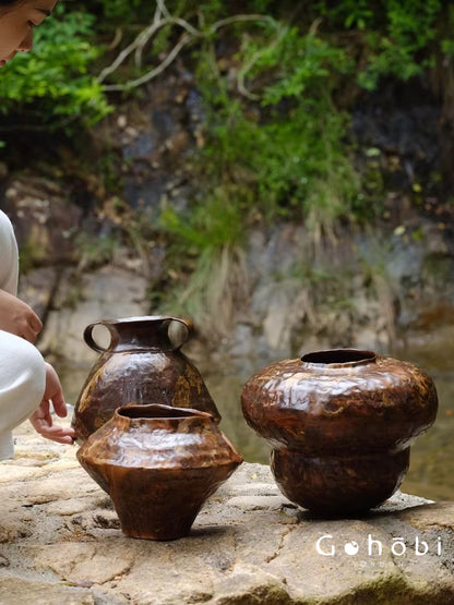 Gohobi Japanese-style Wabi Sabi Handmade Zen Large Vase 024