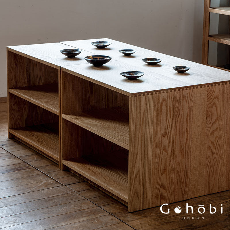 Gohobi Handmade Solid Wood Display Cabinet – Studio Storage Display Collection Cabinet | FSC Certified Furniture