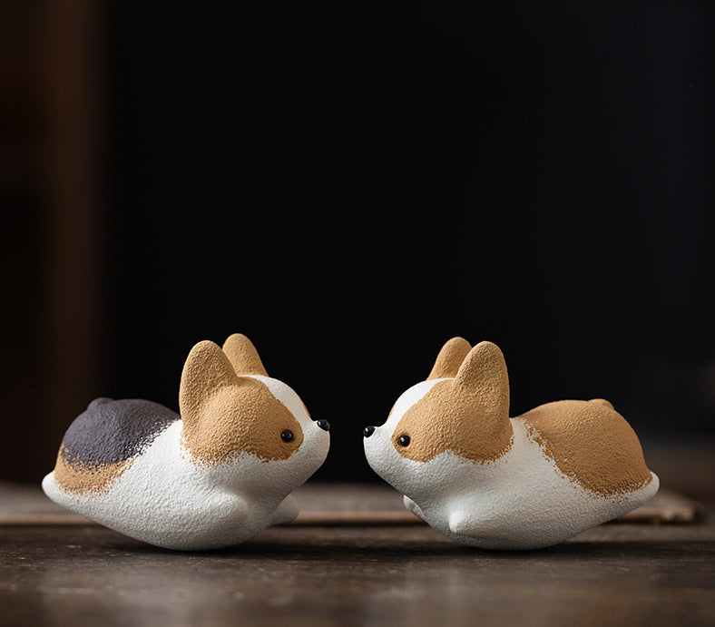 Gohobi Ceramic Handmade Purple Sand Yixing Tea Pet Ornaments