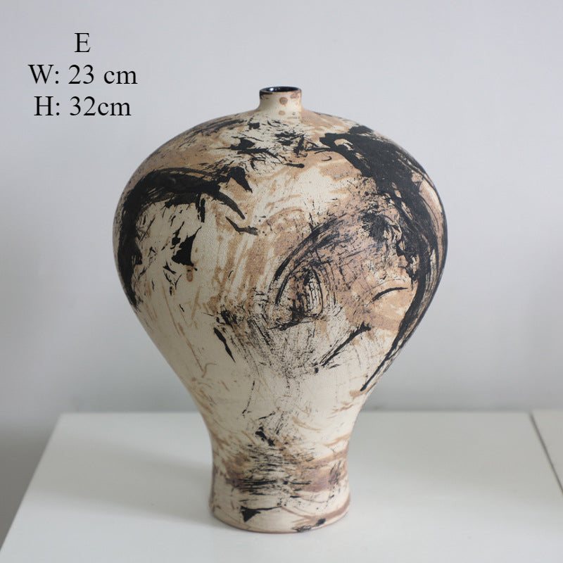 Gohobi Original Oil Painting Designer Ceramic Vase