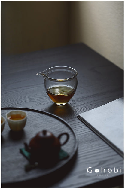 Gohobi Glass Fair Cup with Handle – Heat-Resistant Gongfu Tea Pitcher