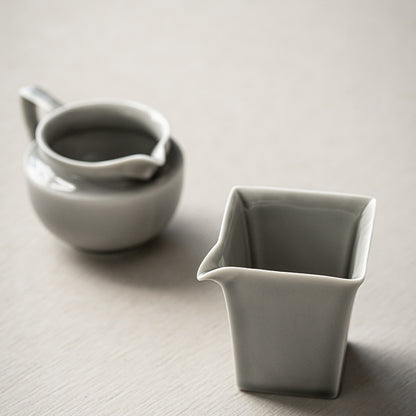 Gohobi Japanese Style Ice Grey and Green Pitcher 001