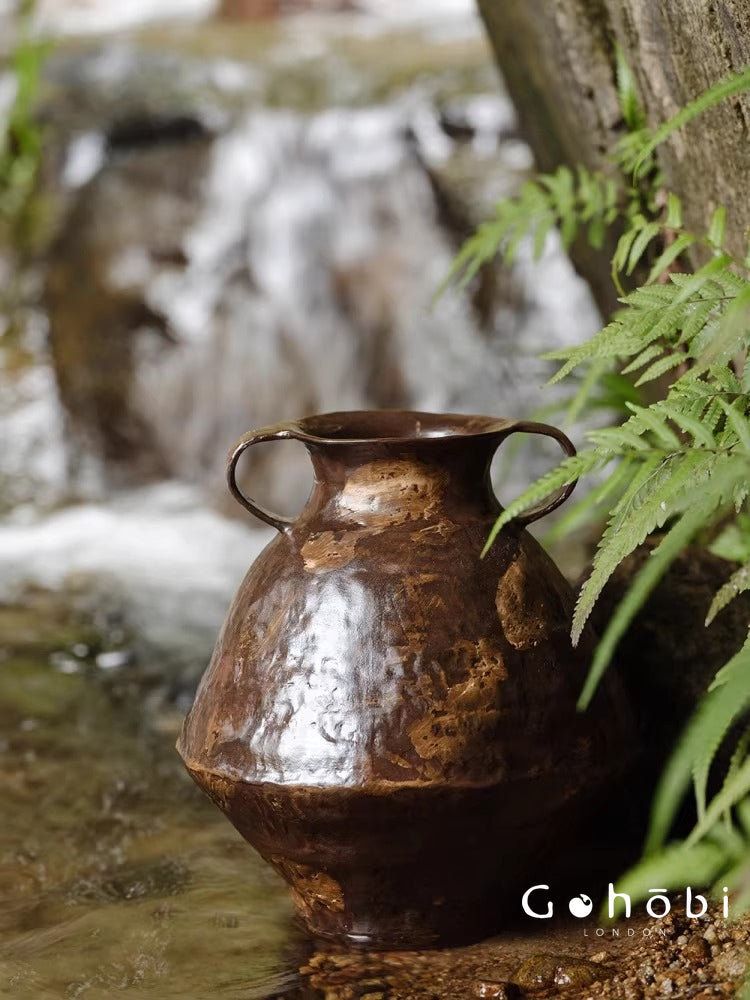 Gohobi Japanese-style Wabi Sabi Handmade Zen Large Vase 026