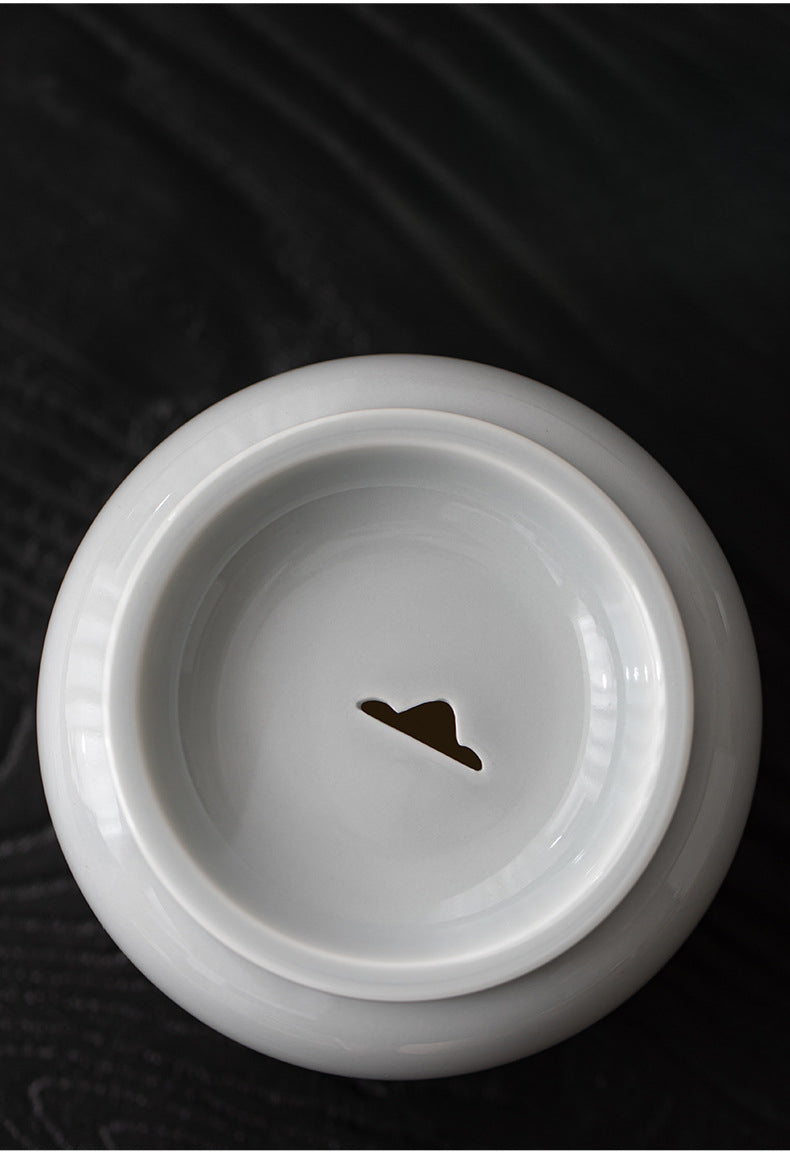 Cendres glacées Yuanshan Jianshui ménage tasse moyenne et petite tasse à thé lavage céramique réservoir de résidus de thé réservoir d'eau simple accessoires de service à thé de kung fu