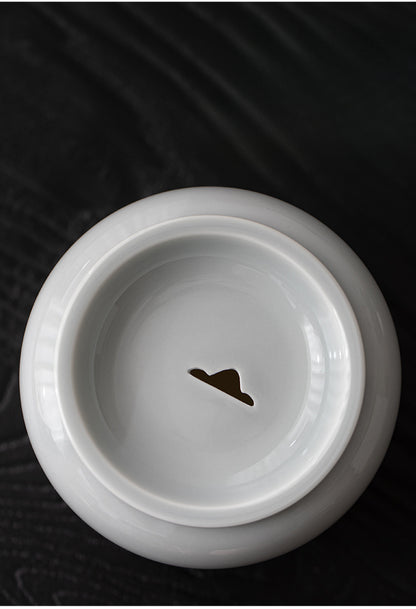Cendres glacées Yuanshan Jianshui ménage tasse moyenne et petite tasse à thé lavage céramique réservoir de résidus de thé réservoir d'eau simple accessoires de service à thé de kung fu