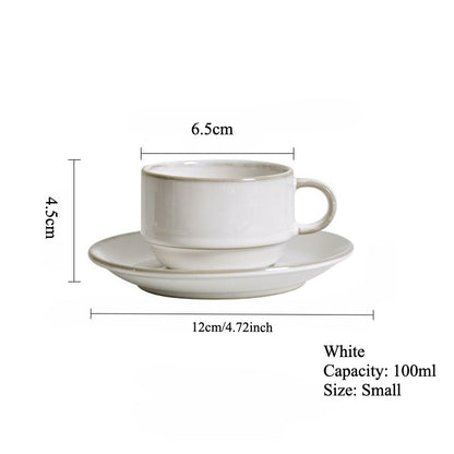 Gohobi Ceramic Coffee Cup and Saucer Set