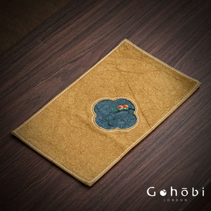 Gohobi Hand-Painted Tea Table Runner – Zen Style Tea Table Cloth