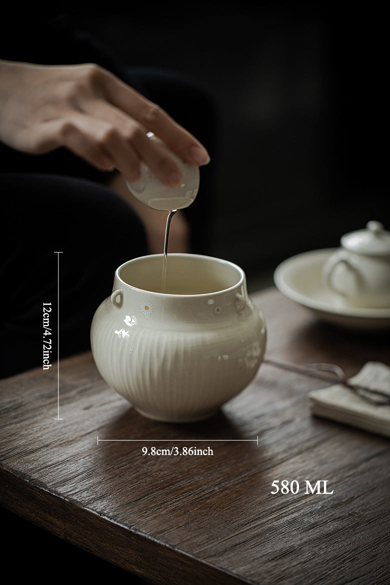 Gohobi Grass Ash Ceramic Jianshui Tea Wash Bowl