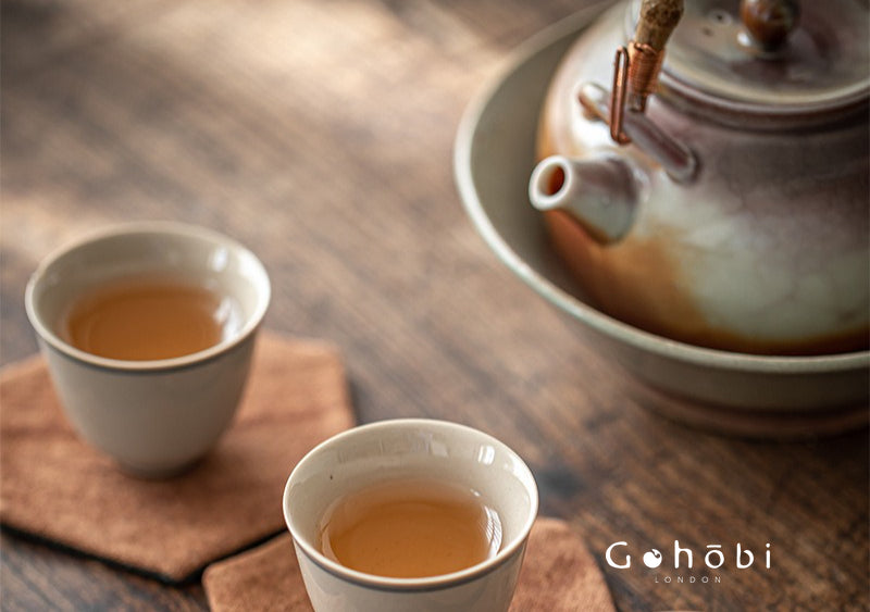 Gohobi Grass and Wood Tie-Dye Tea Coaster – Handmade Fabric Cup Holder Heat Insulation Pad