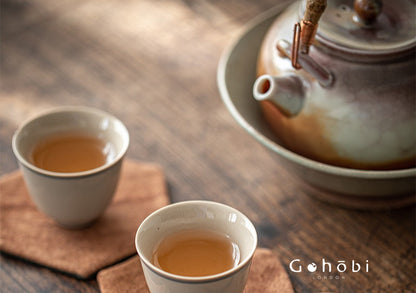 Gohobi Grass and Wood Tie-Dye Tea Coaster – Handmade Fabric Cup Holder Heat Insulation Pad