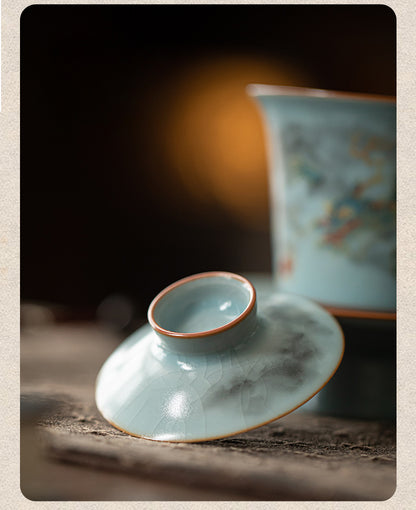 Gohobi Ru Kiln Celadon Dragon Gaiwan